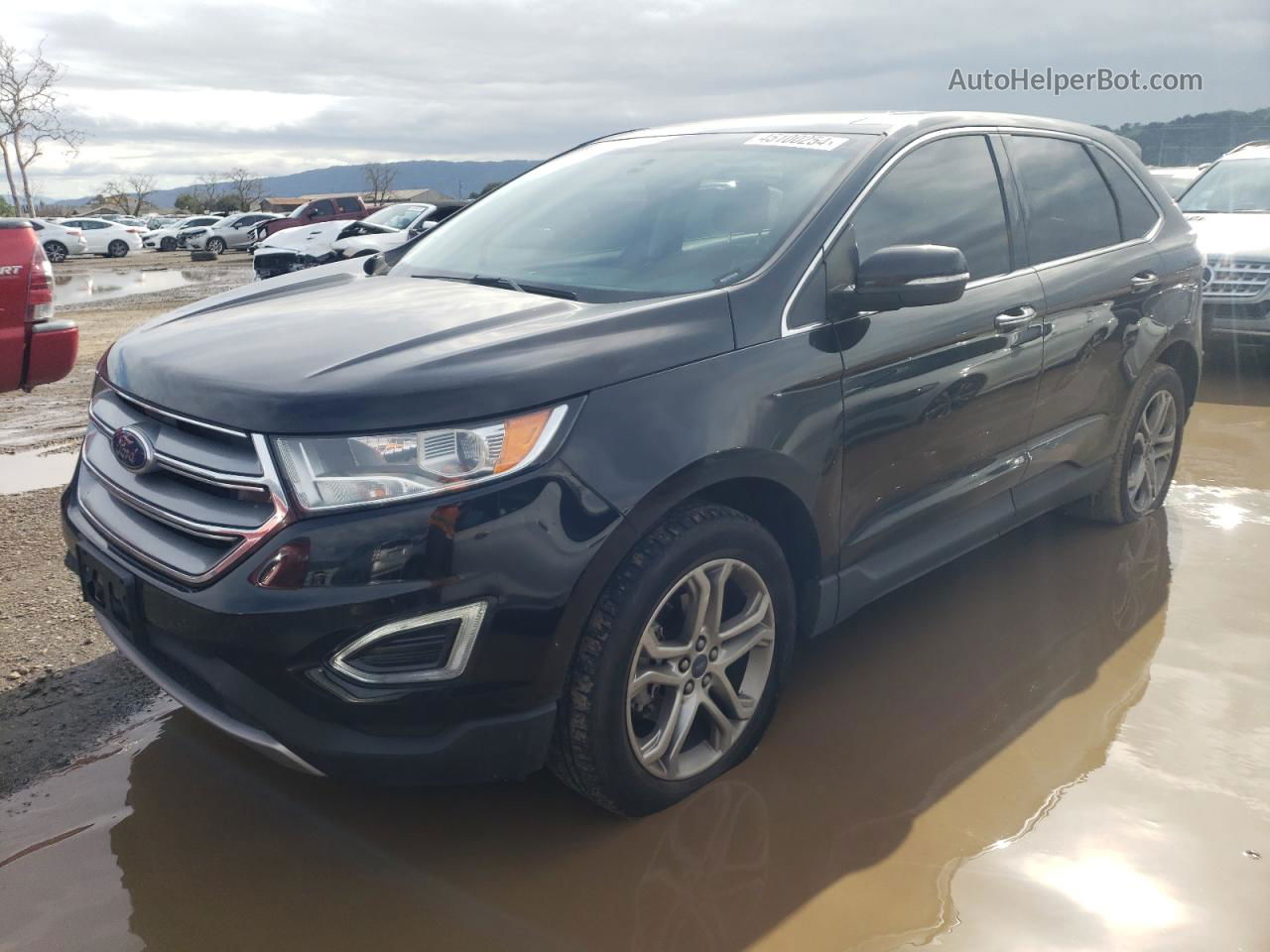 2017 Ford Edge Titanium Black vin: 2FMPK3K91HBB90158