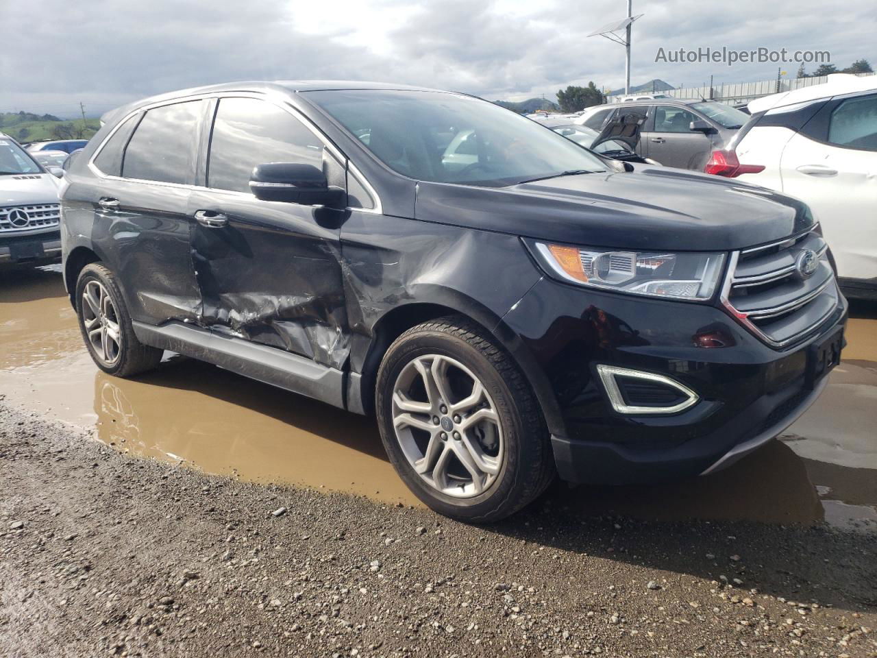 2017 Ford Edge Titanium Black vin: 2FMPK3K91HBB90158