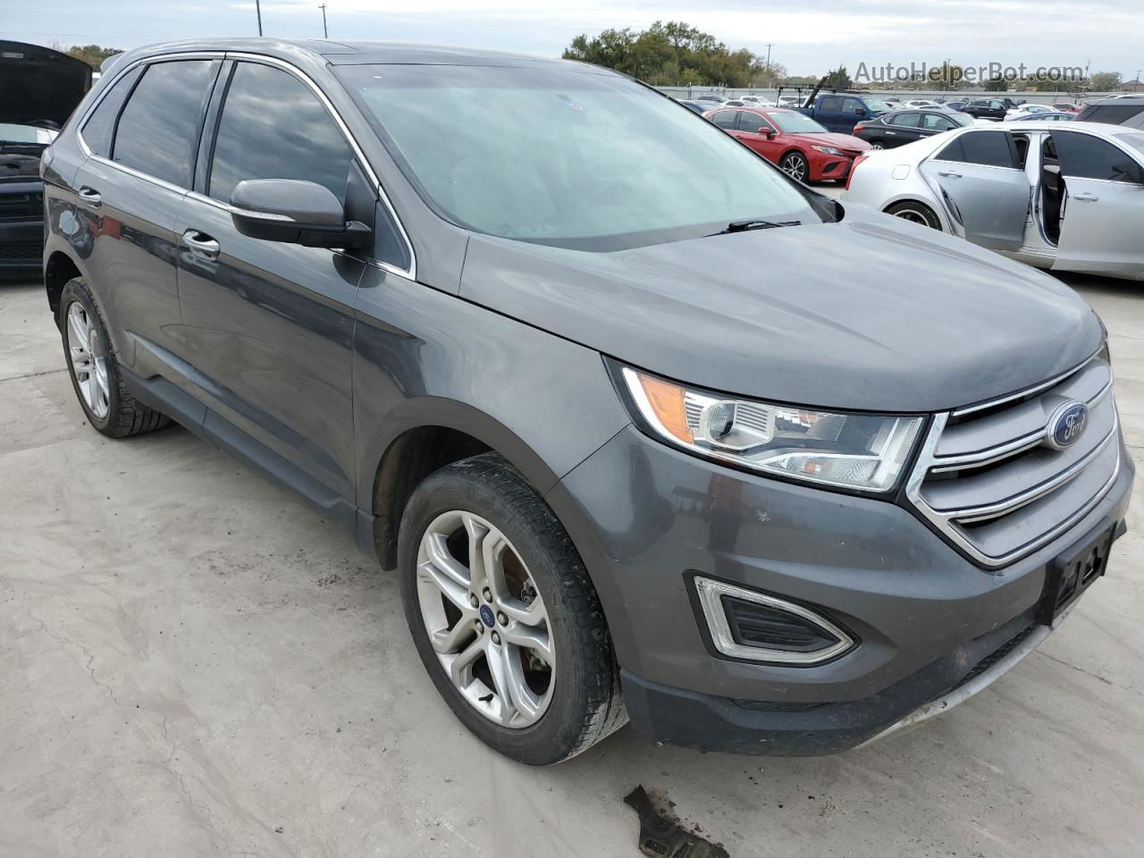 2018 Ford Edge Titanium Серый vin: 2FMPK3K91JBB67517