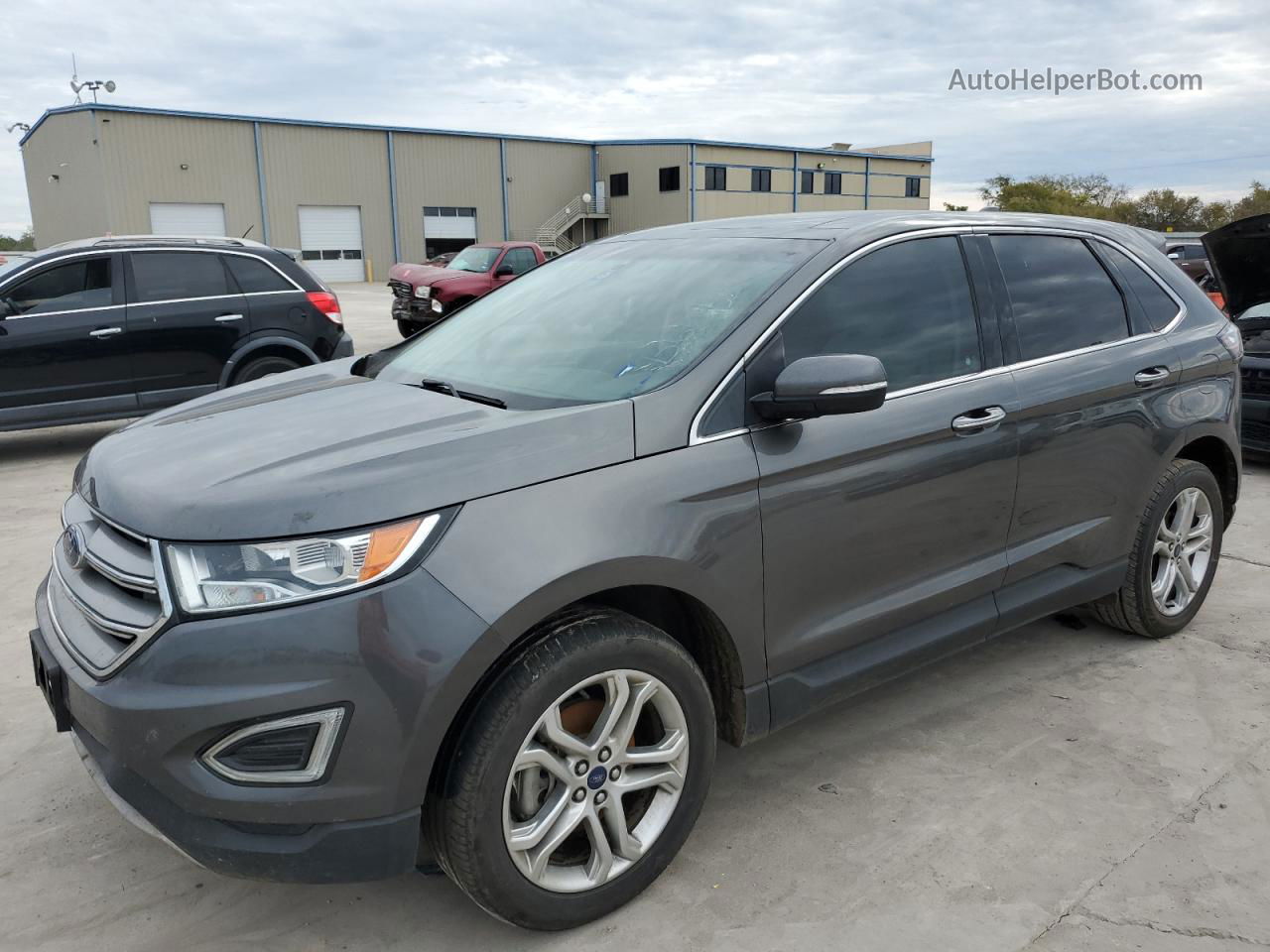 2018 Ford Edge Titanium Серый vin: 2FMPK3K91JBB67517