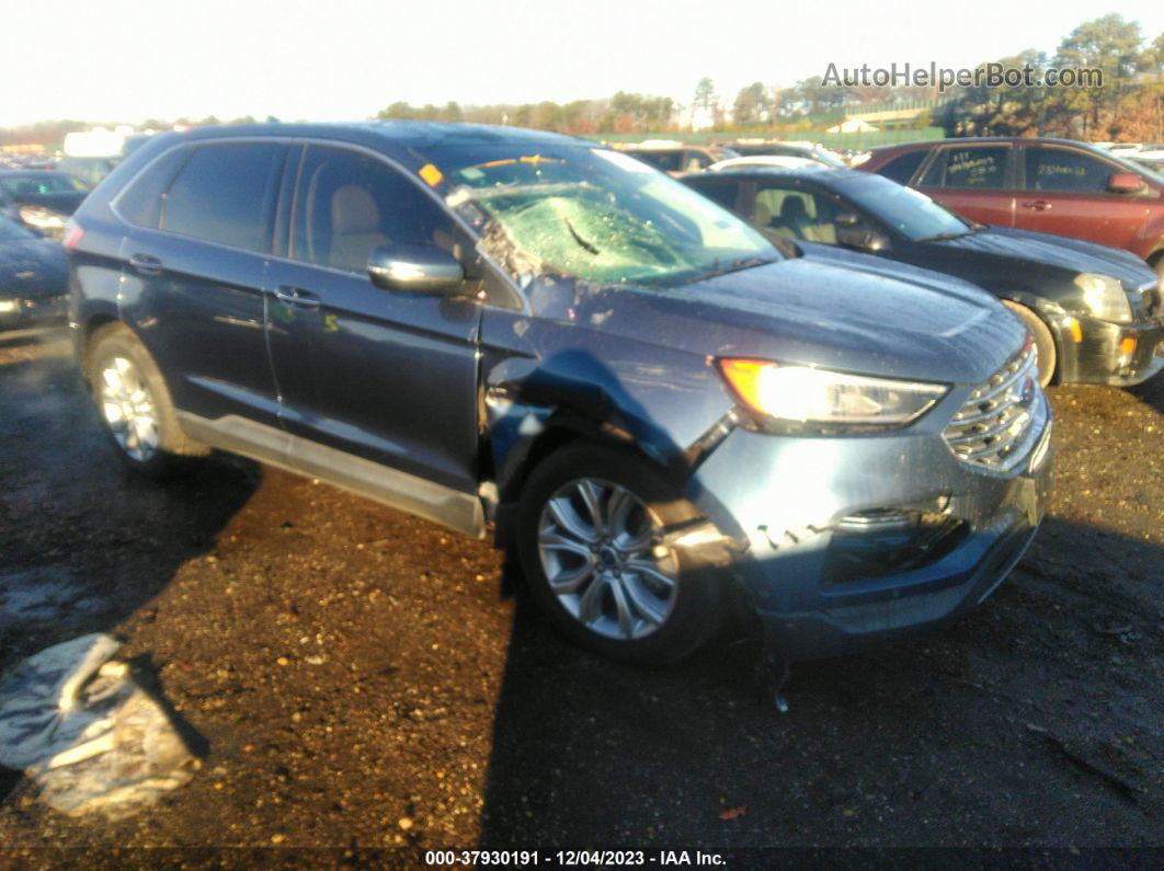 2019 Ford Edge Titanium Blue vin: 2FMPK3K91KBB42392