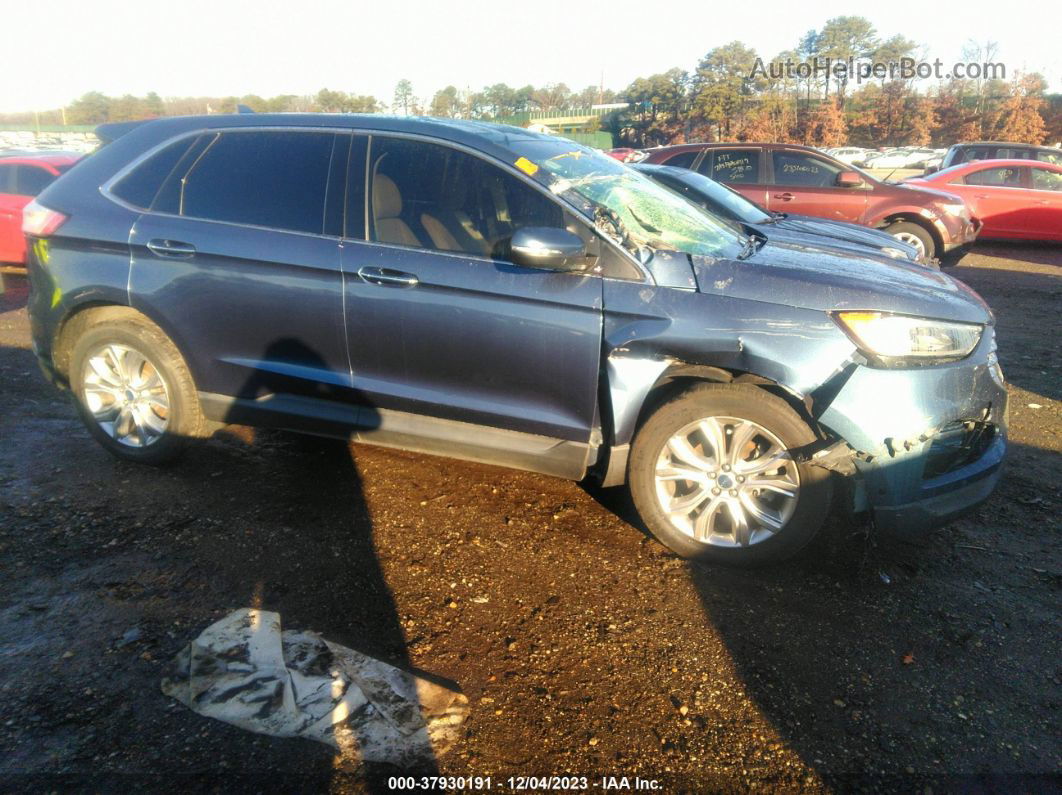 2019 Ford Edge Titanium Blue vin: 2FMPK3K91KBB42392