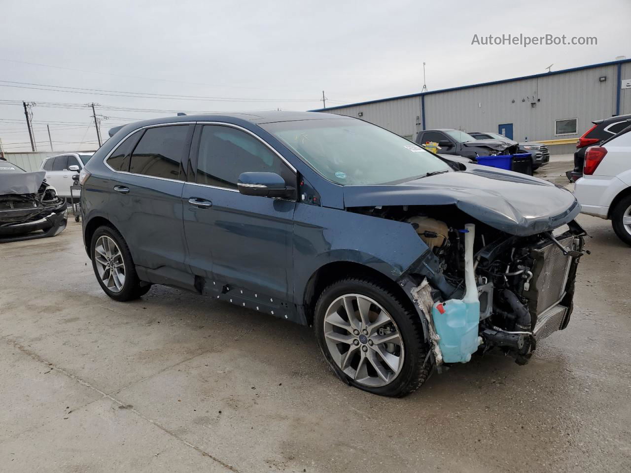 2016 Ford Edge Titanium Зеленый vin: 2FMPK3K92GBB82522