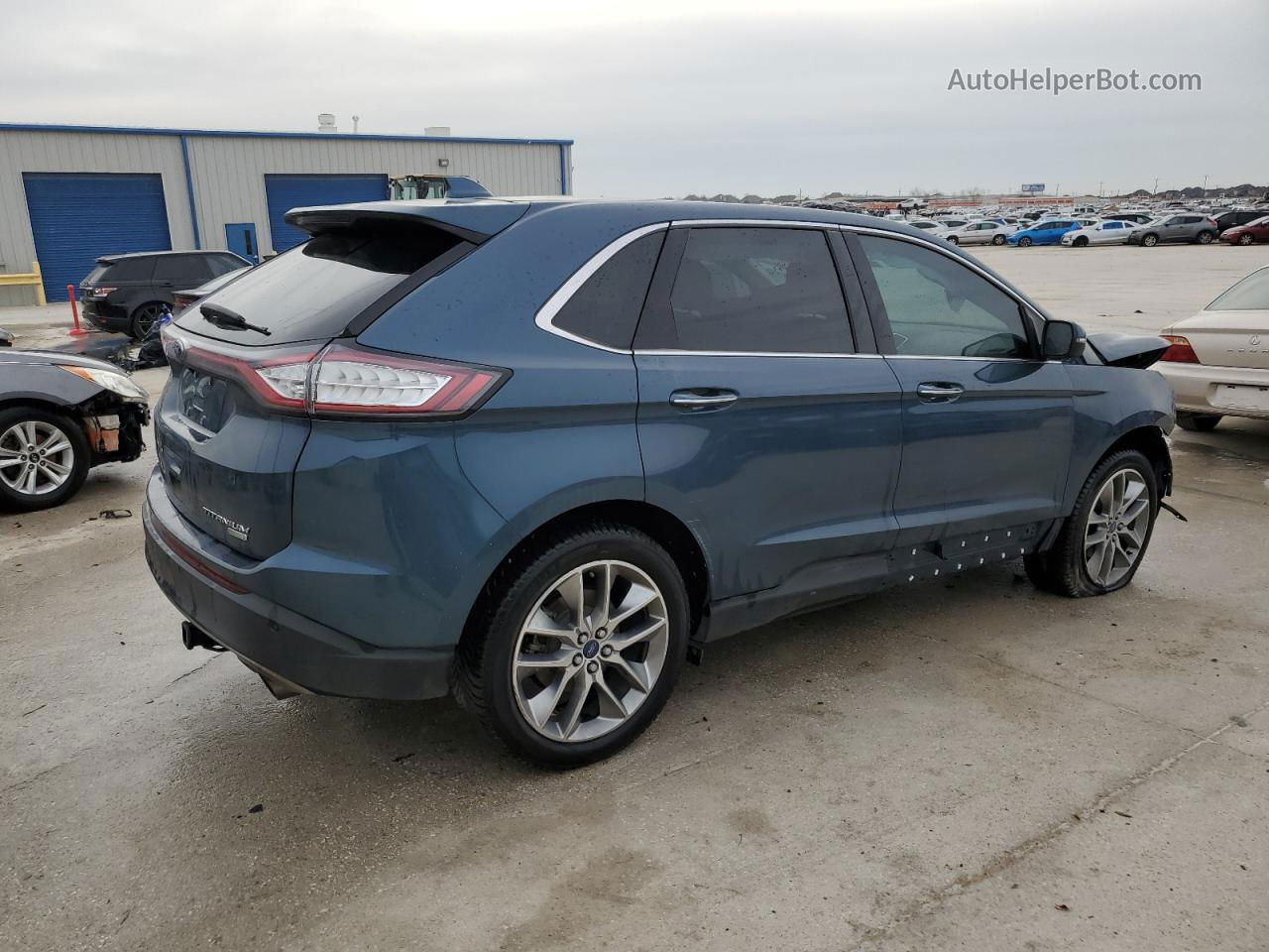 2016 Ford Edge Titanium Зеленый vin: 2FMPK3K92GBB82522