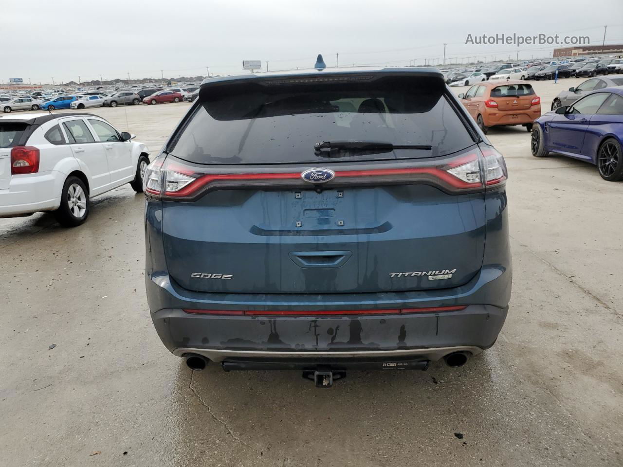 2016 Ford Edge Titanium Зеленый vin: 2FMPK3K92GBB82522