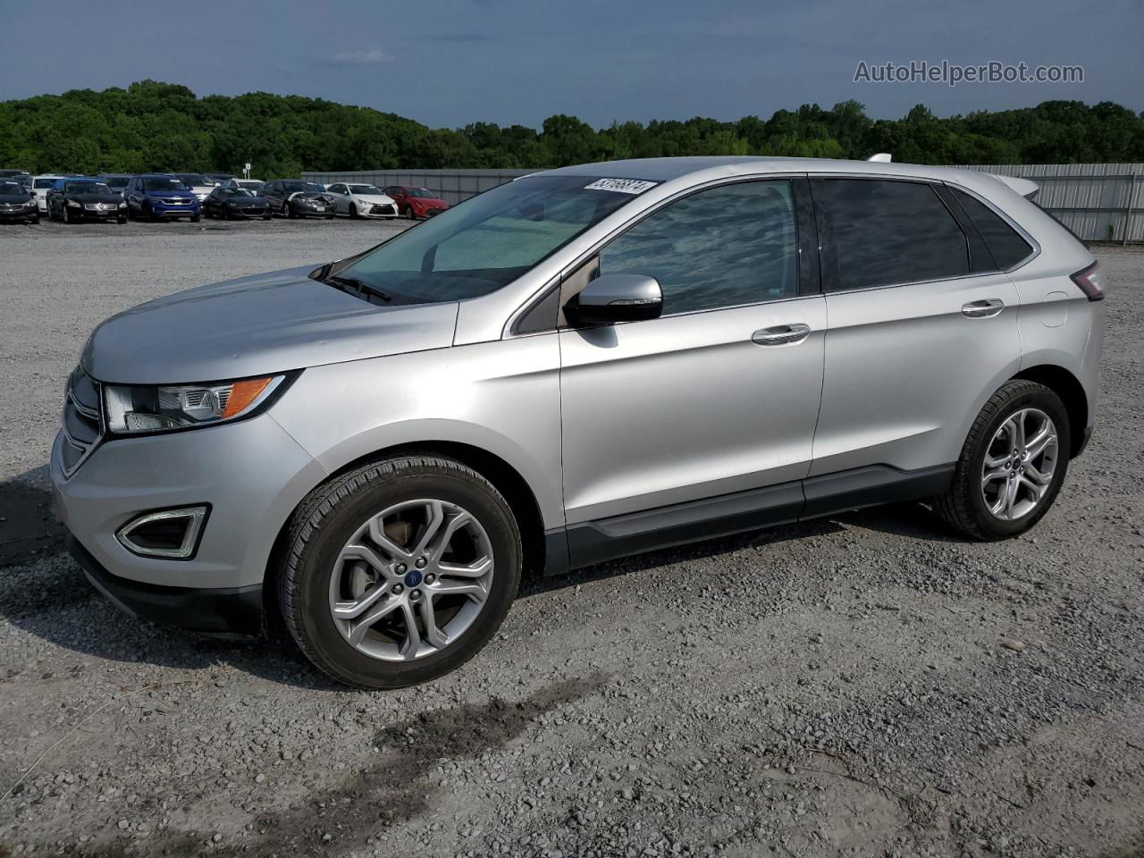 2018 Ford Edge Titanium Silver vin: 2FMPK3K92JBB44165