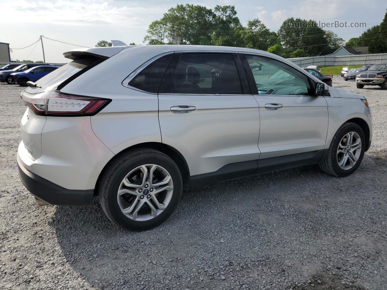 2018 Ford Edge Titanium Silver vin: 2FMPK3K92JBB44165