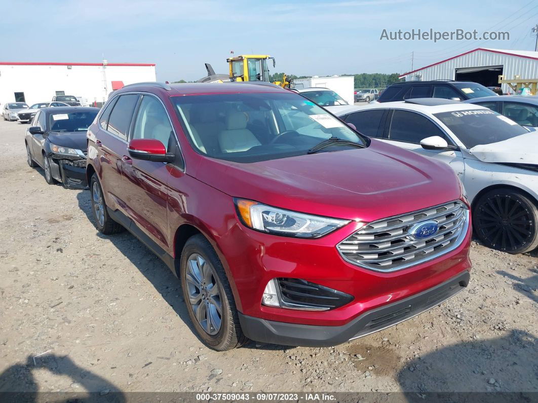 2019 Ford Edge Titanium Красный vin: 2FMPK3K92KBB94713