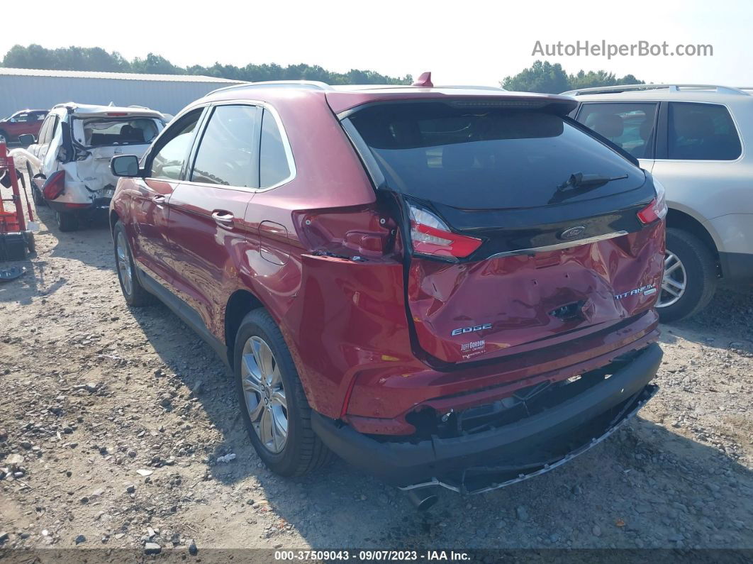 2019 Ford Edge Titanium Красный vin: 2FMPK3K92KBB94713