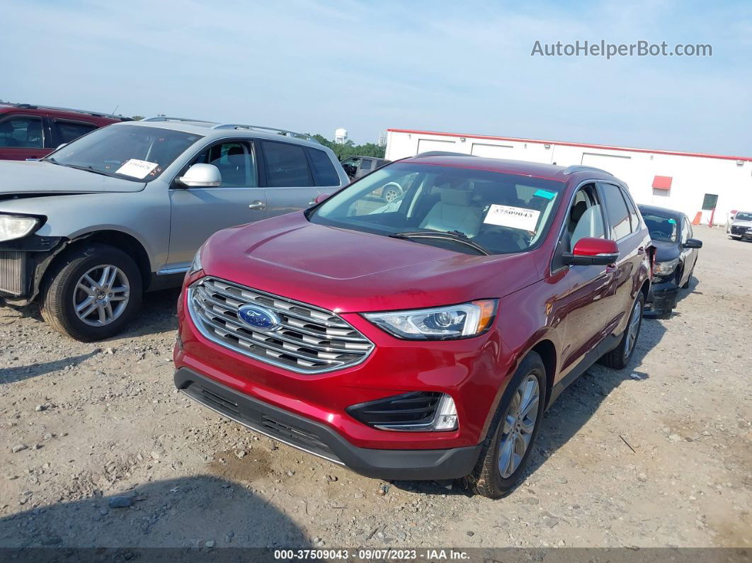 2019 Ford Edge Titanium Красный vin: 2FMPK3K92KBB94713