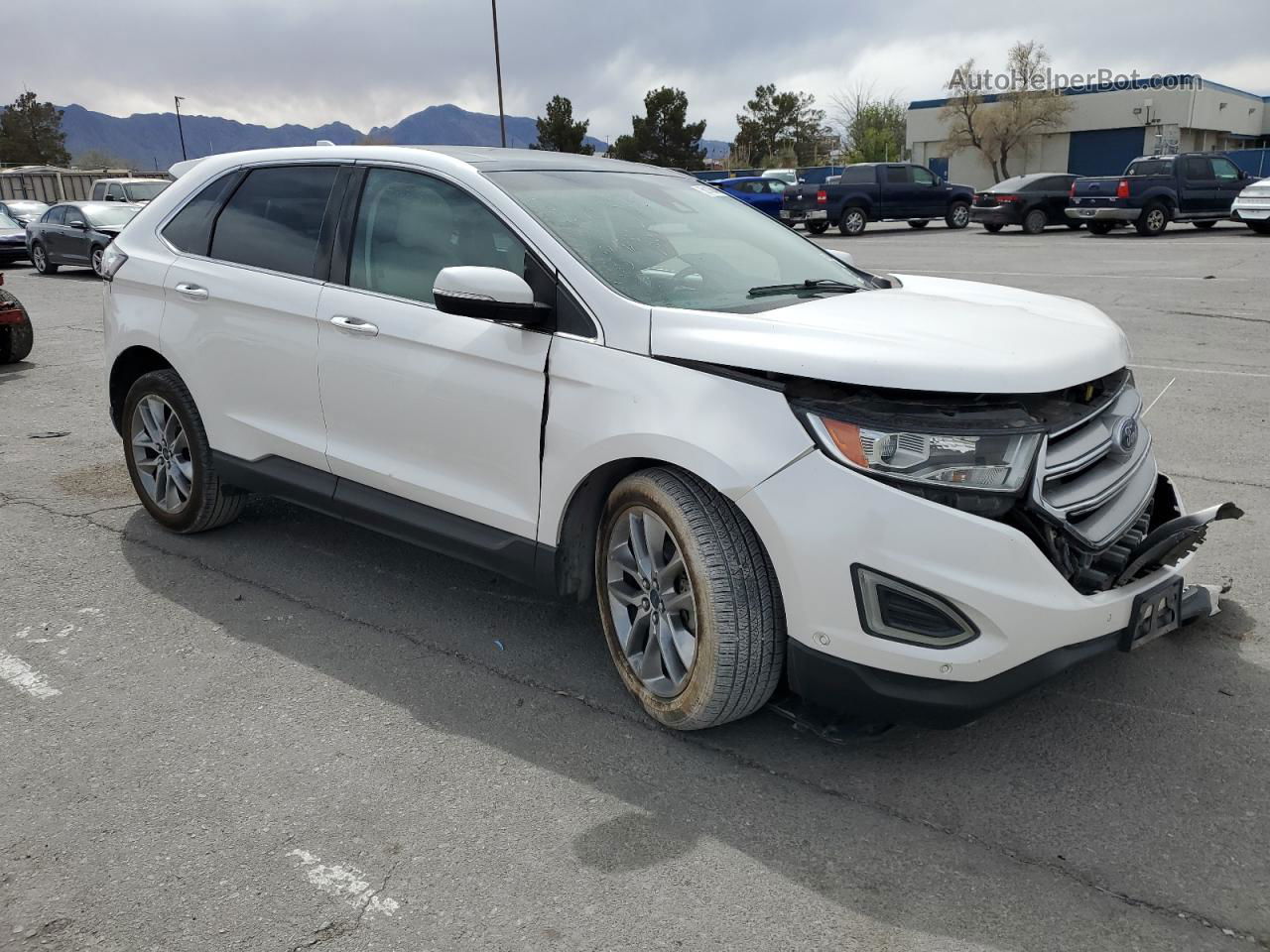 2015 Ford Edge Titanium Cream vin: 2FMPK3K93FBB15992