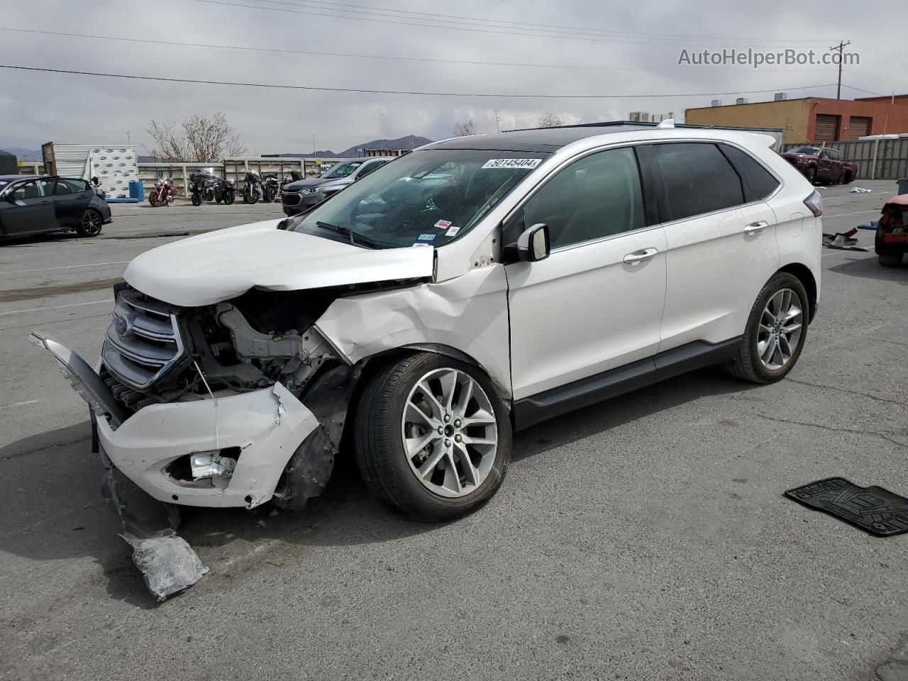 2015 Ford Edge Titanium Cream vin: 2FMPK3K93FBB15992