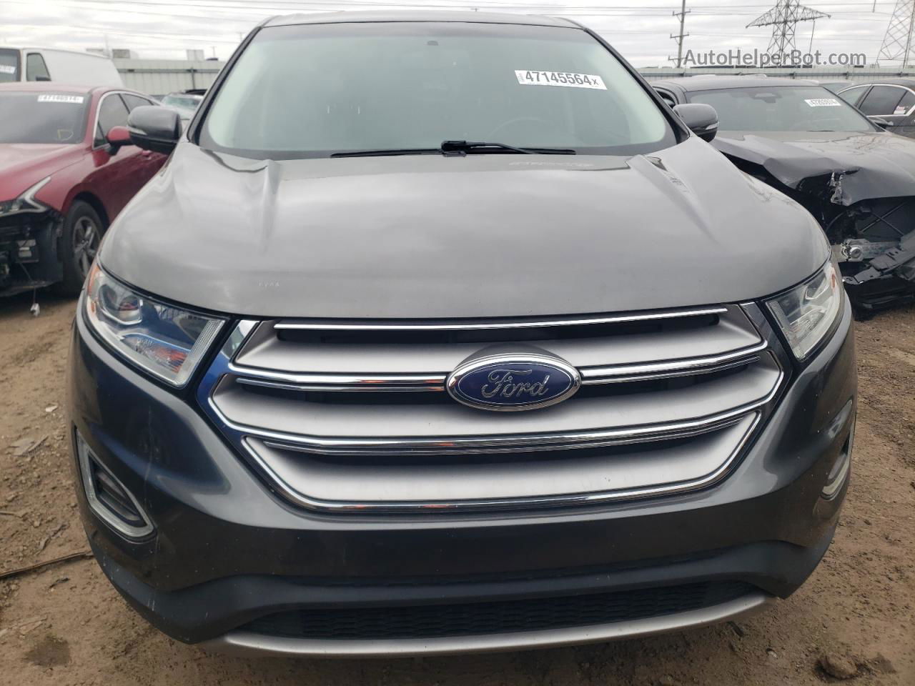 2016 Ford Edge Titanium Серый vin: 2FMPK3K93GBB12057