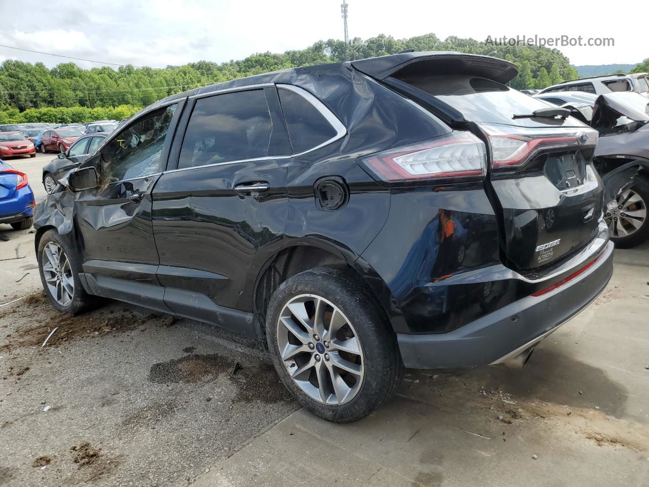 2016 Ford Edge Titanium Black vin: 2FMPK3K93GBB48136