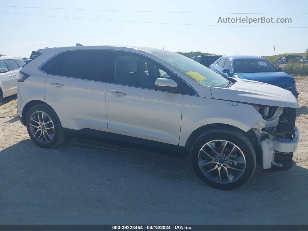 2016 Ford Edge Titanium White vin: 2FMPK3K93GBB48623