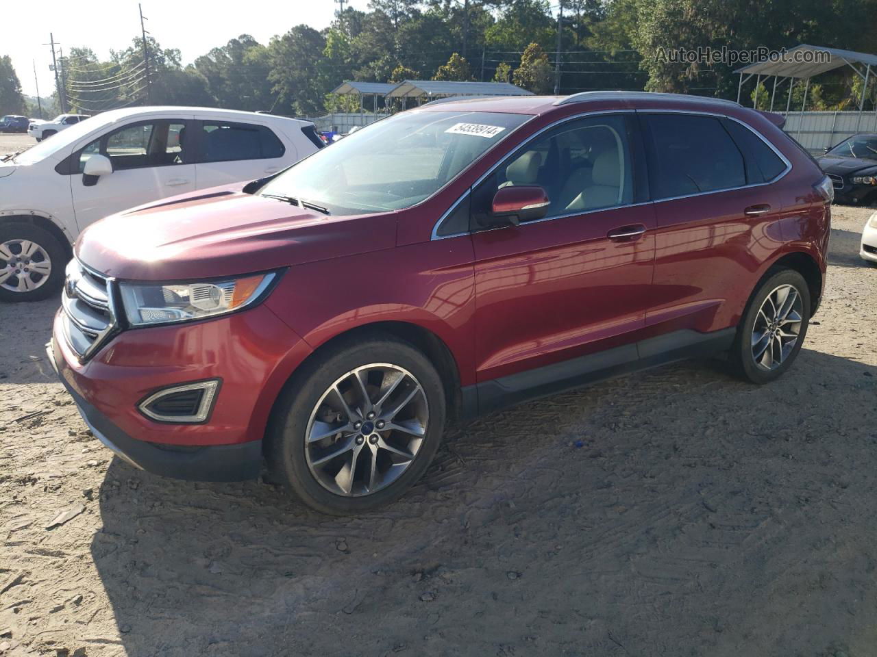 2016 Ford Edge Titanium Maroon vin: 2FMPK3K93GBC09274