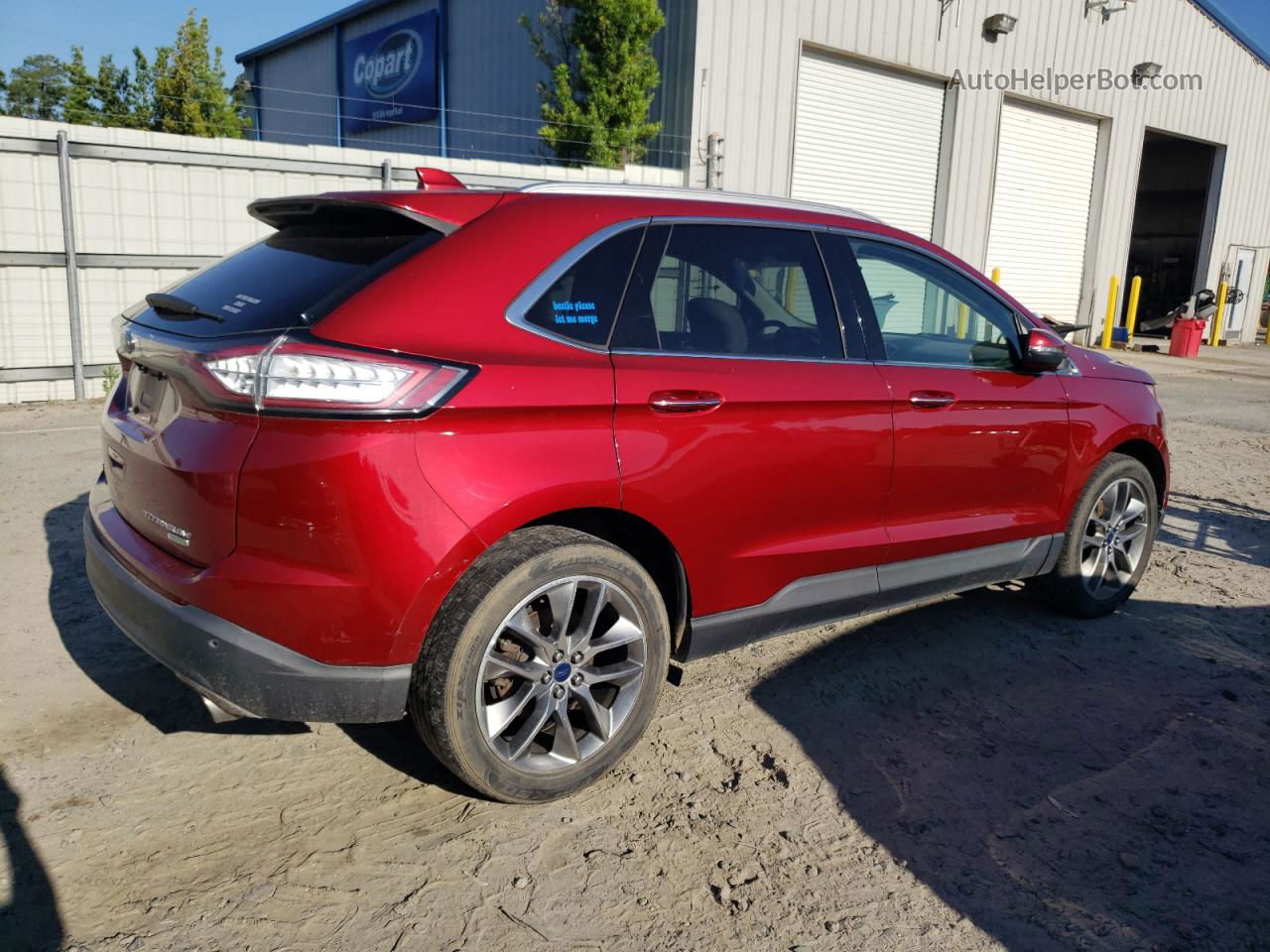 2016 Ford Edge Titanium Maroon vin: 2FMPK3K93GBC09274