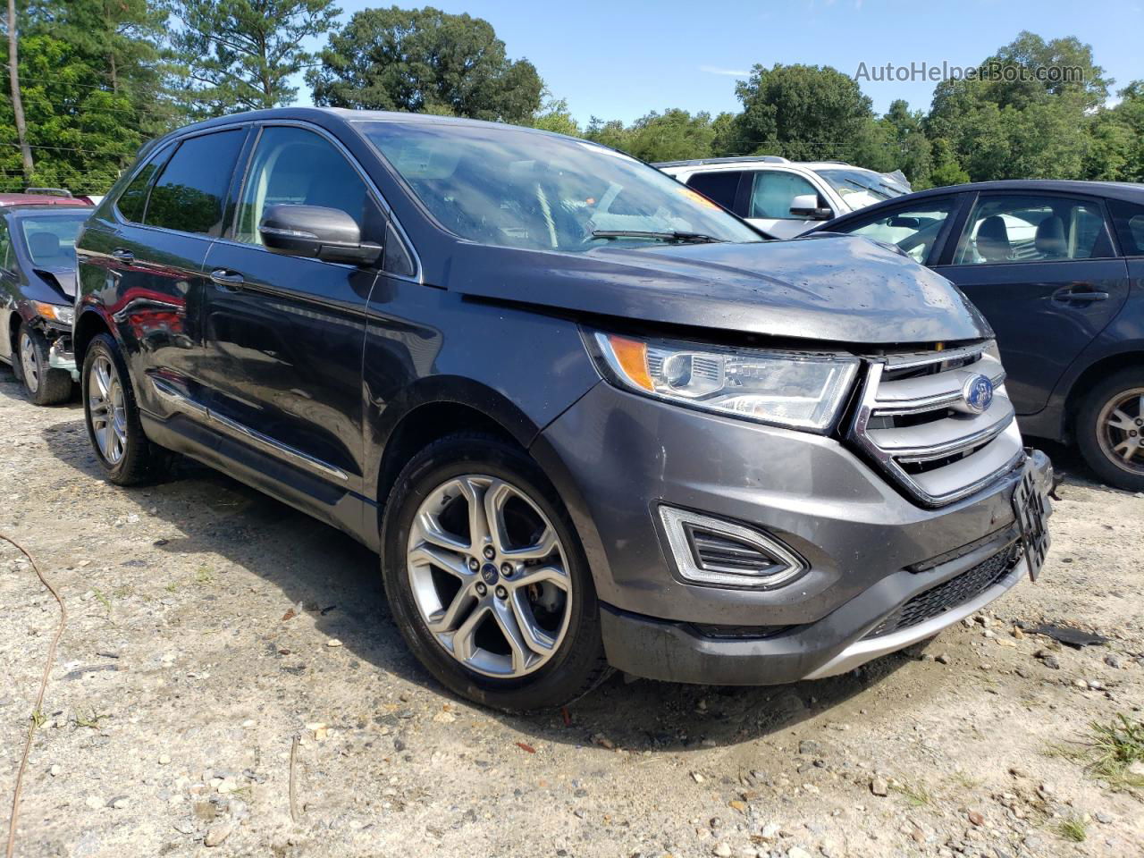 2018 Ford Edge Titanium Gray vin: 2FMPK3K93JBB06380