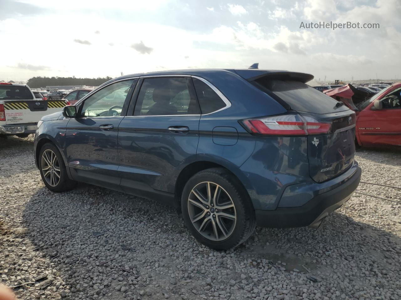 2019 Ford Edge Titanium Blue vin: 2FMPK3K93KBB09457