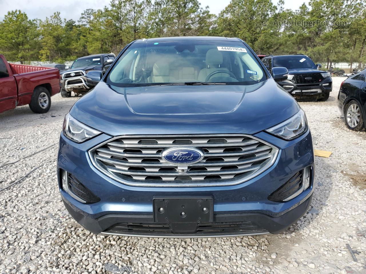 2019 Ford Edge Titanium Синий vin: 2FMPK3K93KBB09457