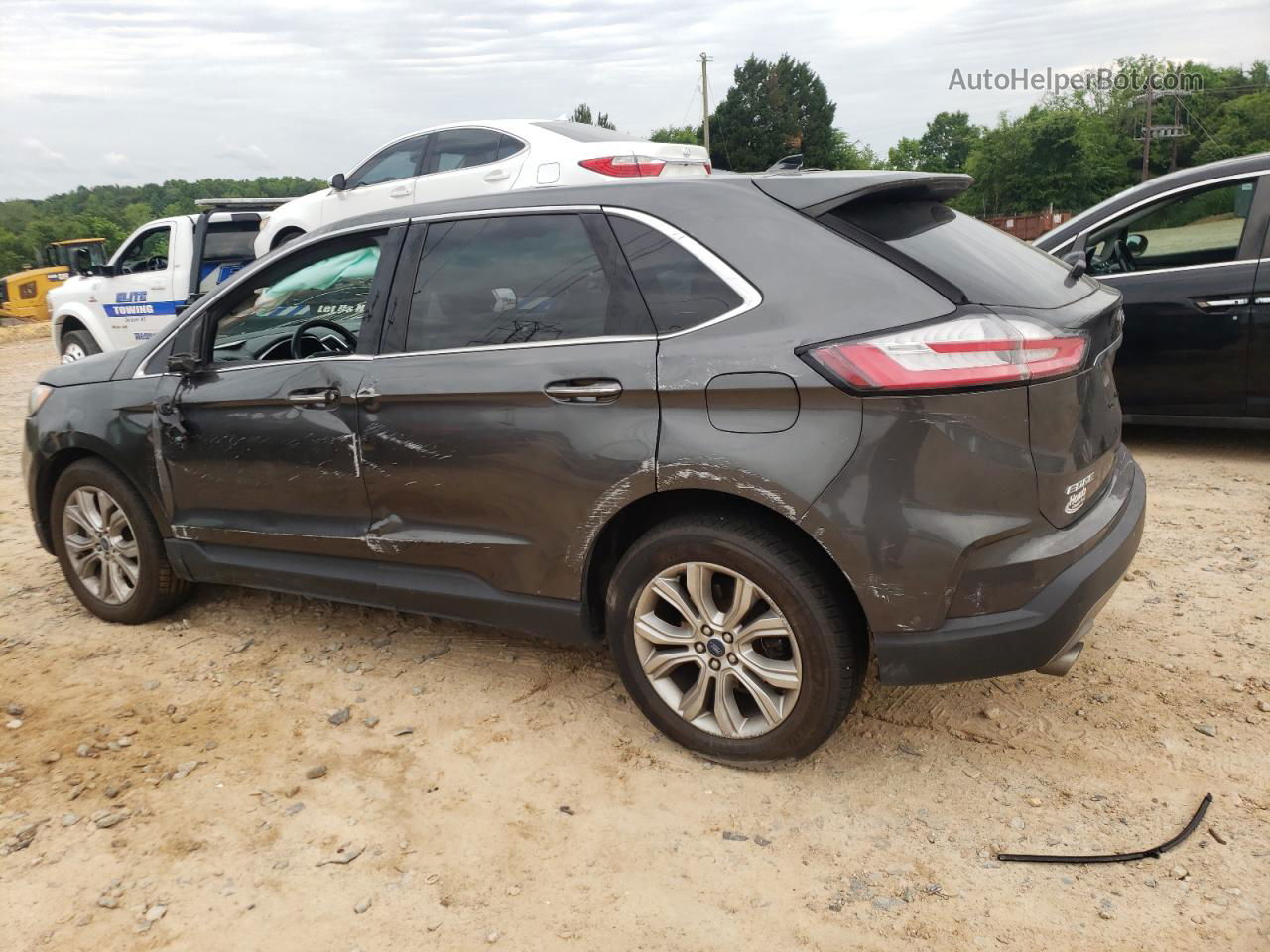 2019 Ford Edge Titanium Brown vin: 2FMPK3K93KBB47870