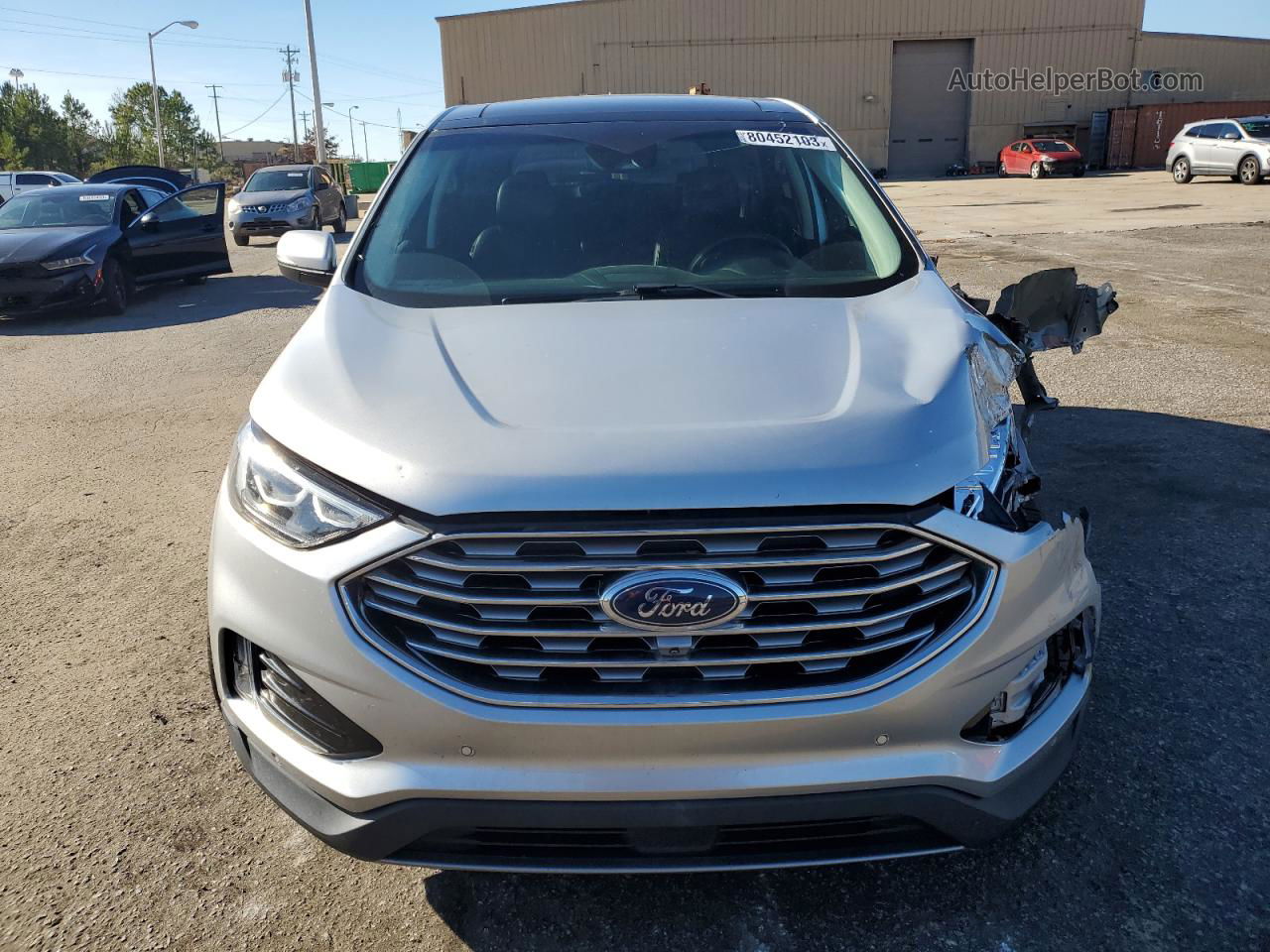 2019 Ford Edge Titanium Silver vin: 2FMPK3K93KBB81078