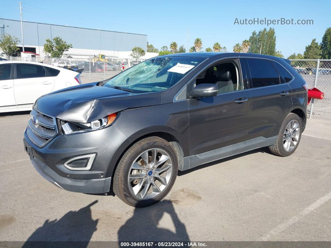 2015 Ford Edge Titanium Gray vin: 2FMPK3K94FBB60956