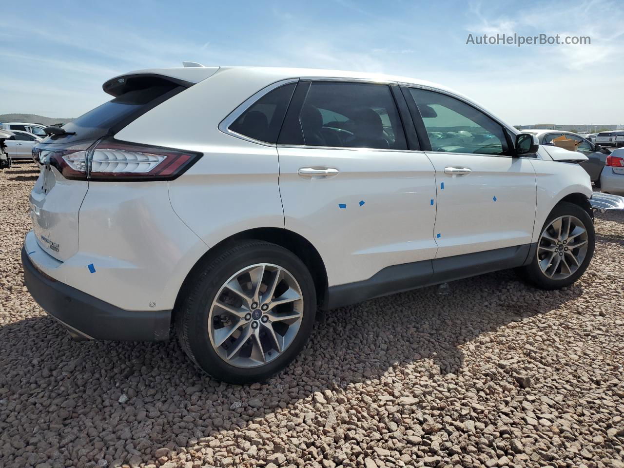 2016 Ford Edge Titanium Белый vin: 2FMPK3K94GBB16036