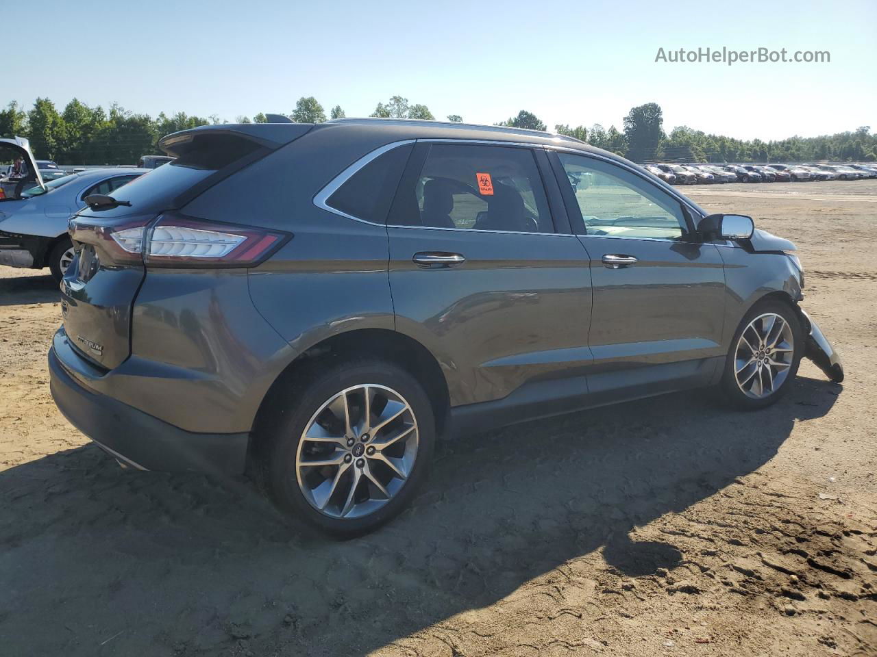 2016 Ford Edge Titanium Черный vin: 2FMPK3K94GBB70470