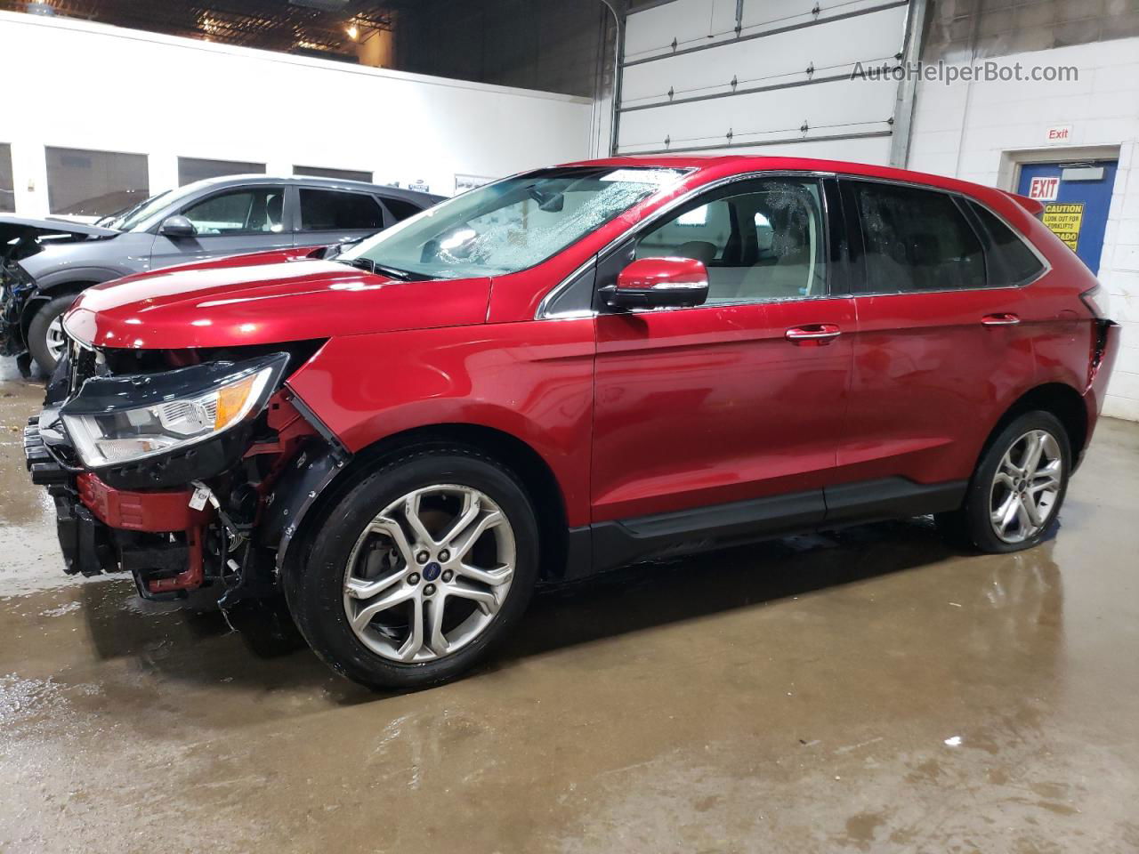 2017 Ford Edge Titanium Red vin: 2FMPK3K94HBB17494