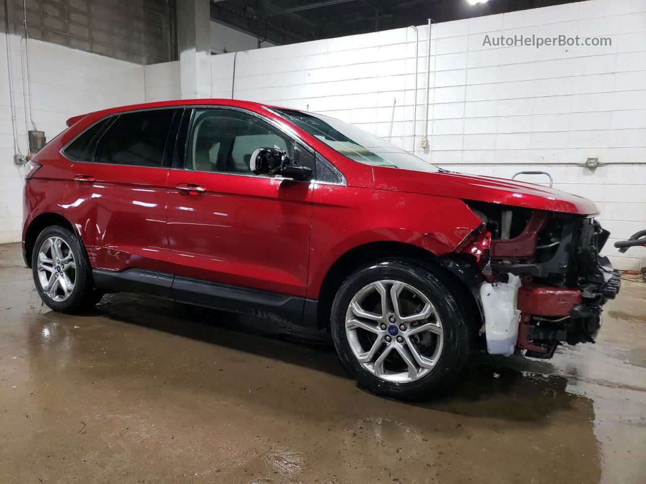 2017 Ford Edge Titanium Red vin: 2FMPK3K94HBB17494