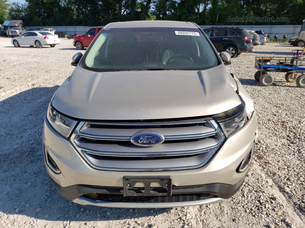 2017 Ford Edge Titanium Cream vin: 2FMPK3K94HBB90297