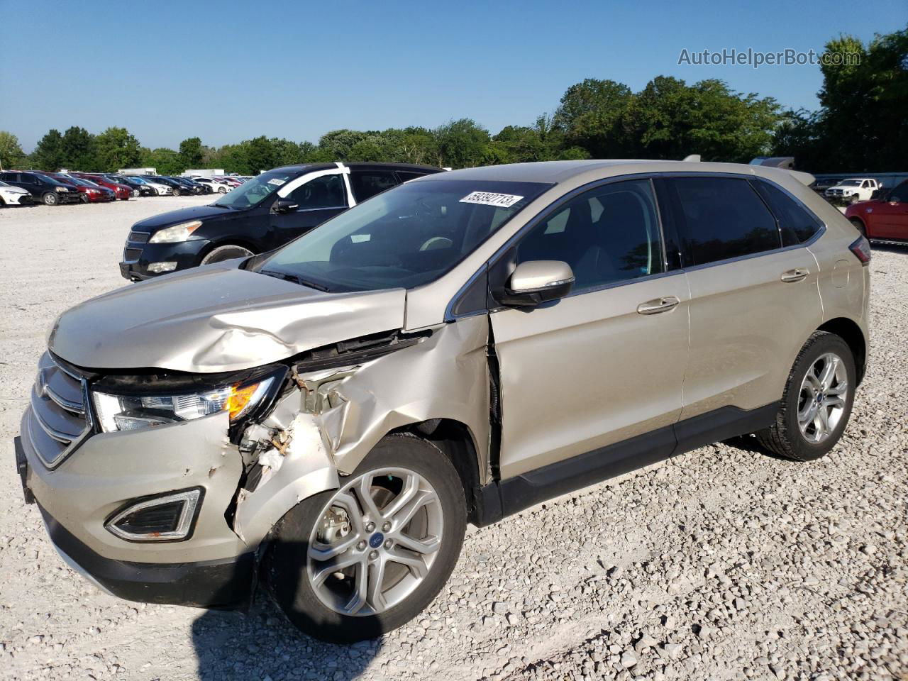 2017 Ford Edge Titanium Cream vin: 2FMPK3K94HBB90297