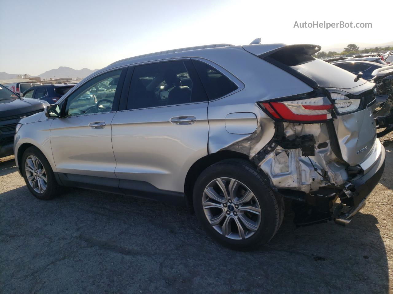 2019 Ford Edge Titanium Silver vin: 2FMPK3K94KBB53421