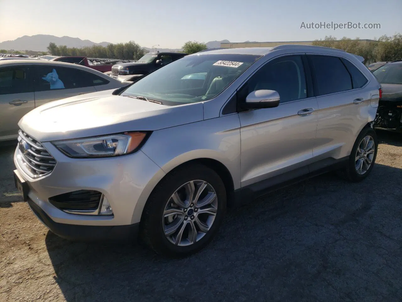 2019 Ford Edge Titanium Silver vin: 2FMPK3K94KBB53421