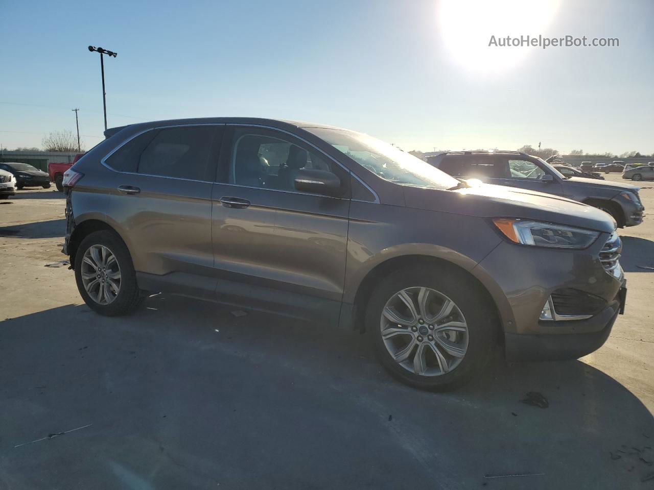 2019 Ford Edge Titanium Brown vin: 2FMPK3K94KBB54052