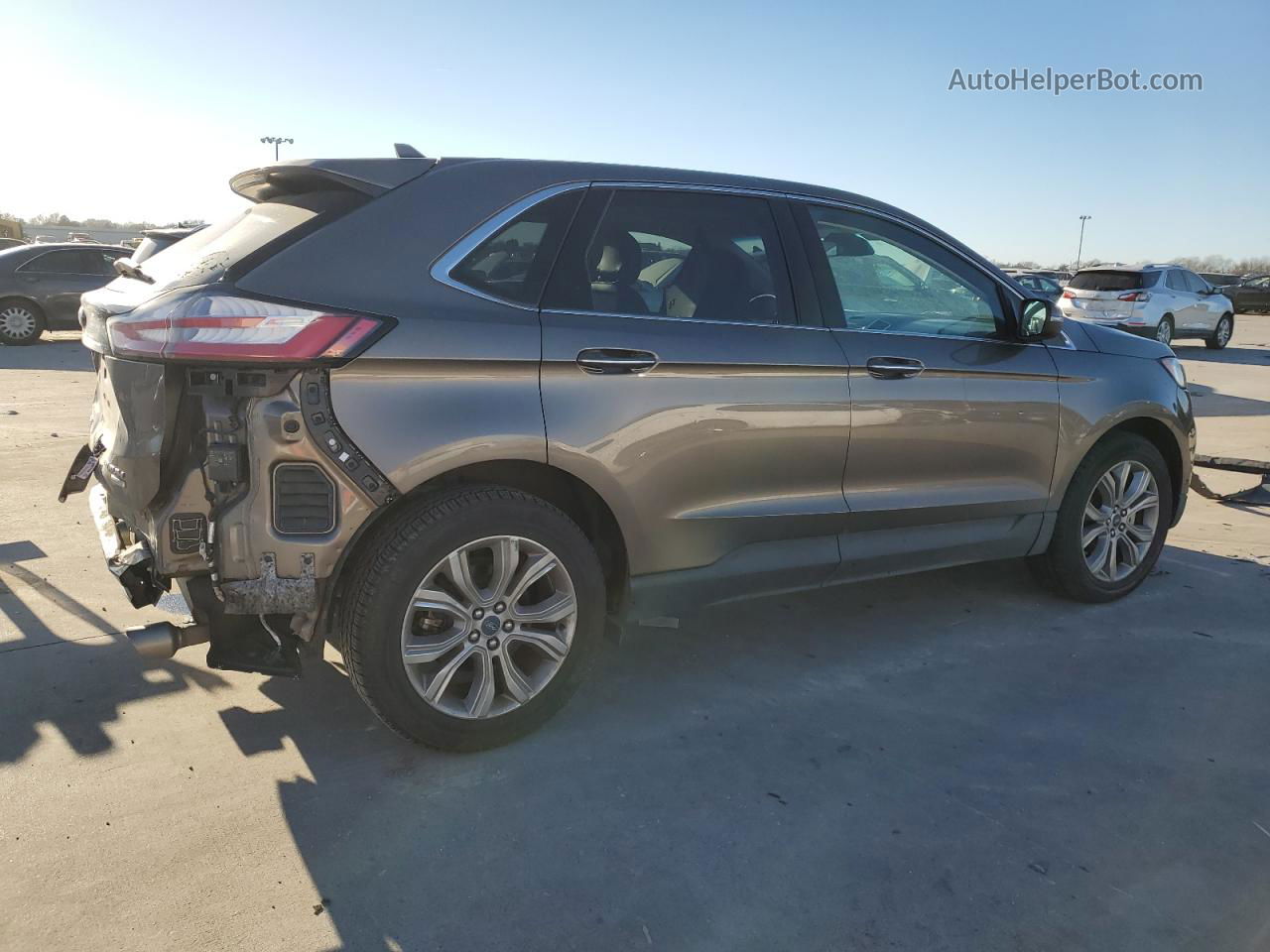 2019 Ford Edge Titanium Brown vin: 2FMPK3K94KBB54052