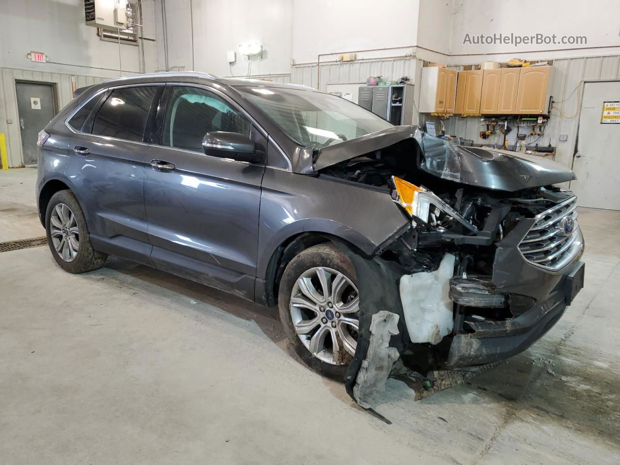 2019 Ford Edge Titanium Gray vin: 2FMPK3K94KBB62605