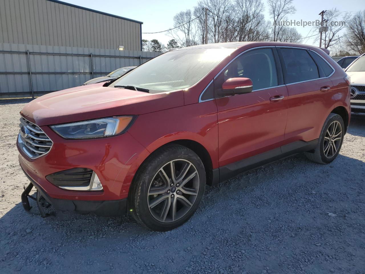 2020 Ford Edge Titanium Red vin: 2FMPK3K94LBB09341