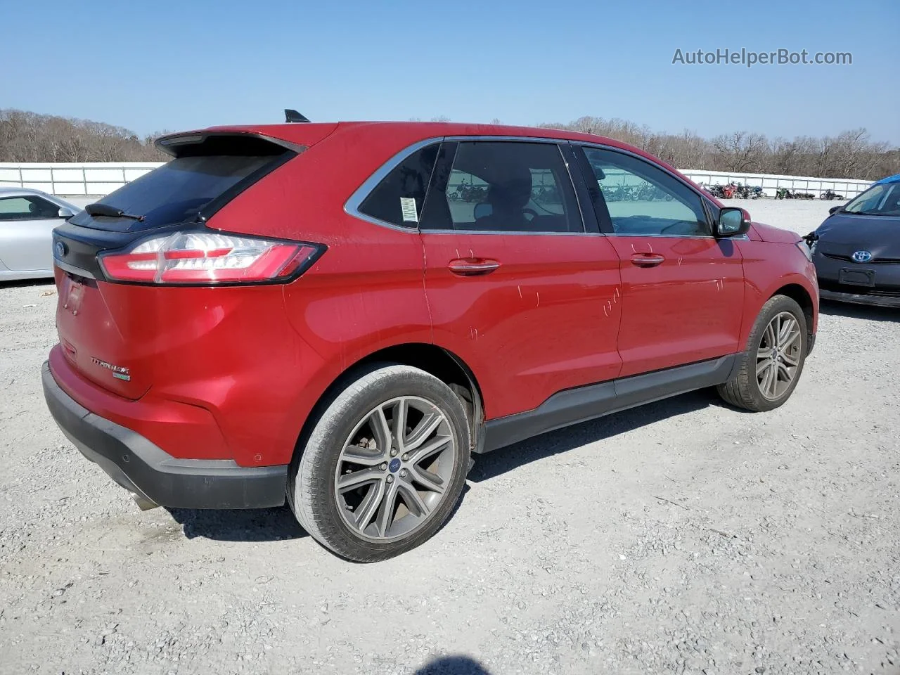 2020 Ford Edge Titanium Red vin: 2FMPK3K94LBB09341