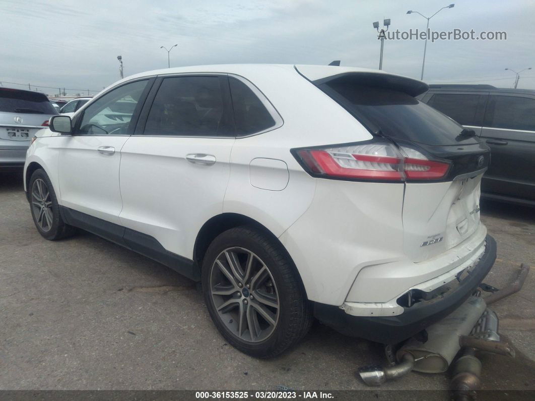 2020 Ford Edge Titanium White vin: 2FMPK3K94LBB27516