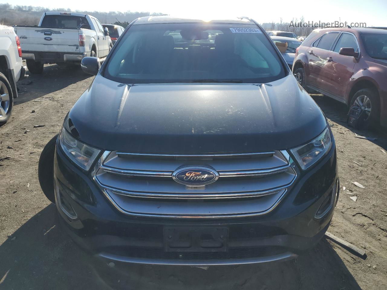 2015 Ford Edge Titanium Черный vin: 2FMPK3K95FBB11698