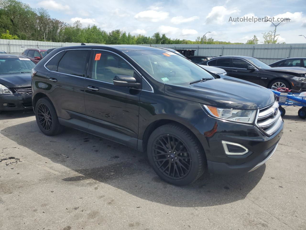 2017 Ford Edge Titanium Black vin: 2FMPK3K95HBB21067