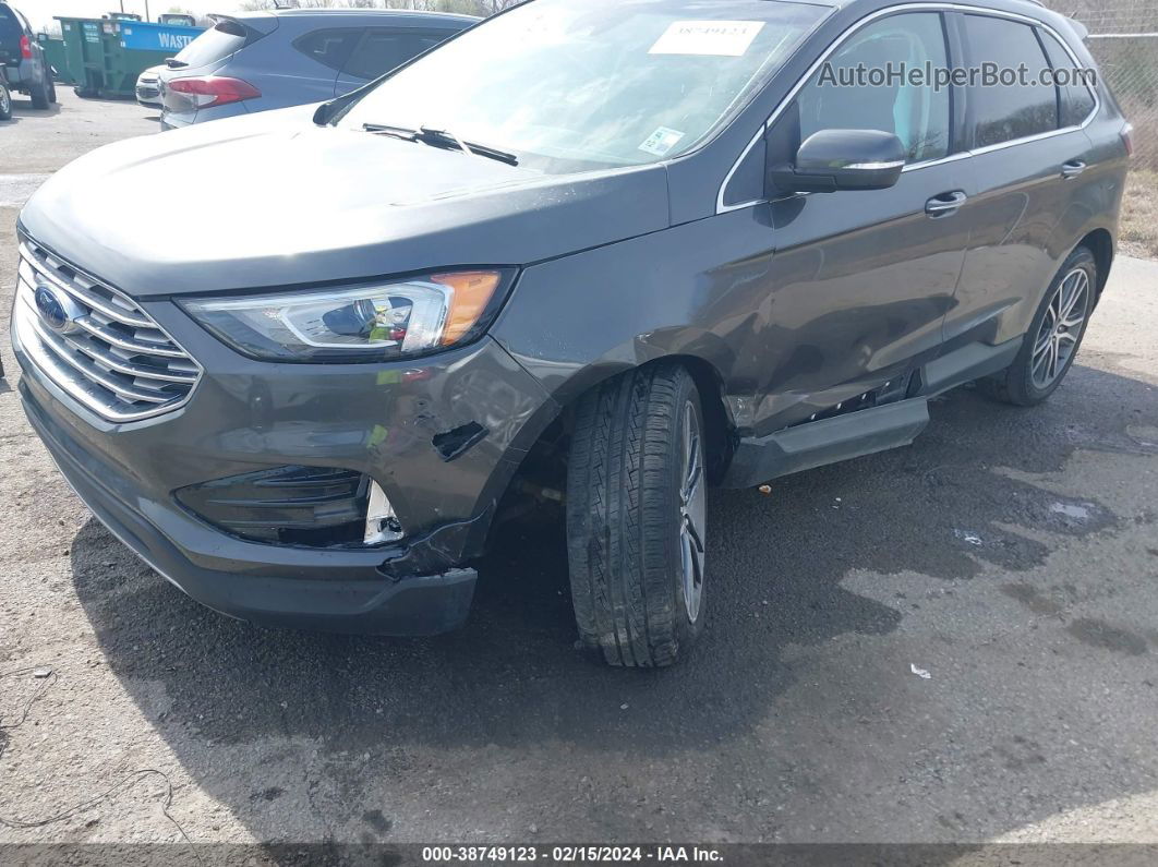 2019 Ford Edge Titanium Серый vin: 2FMPK3K95KBB79073