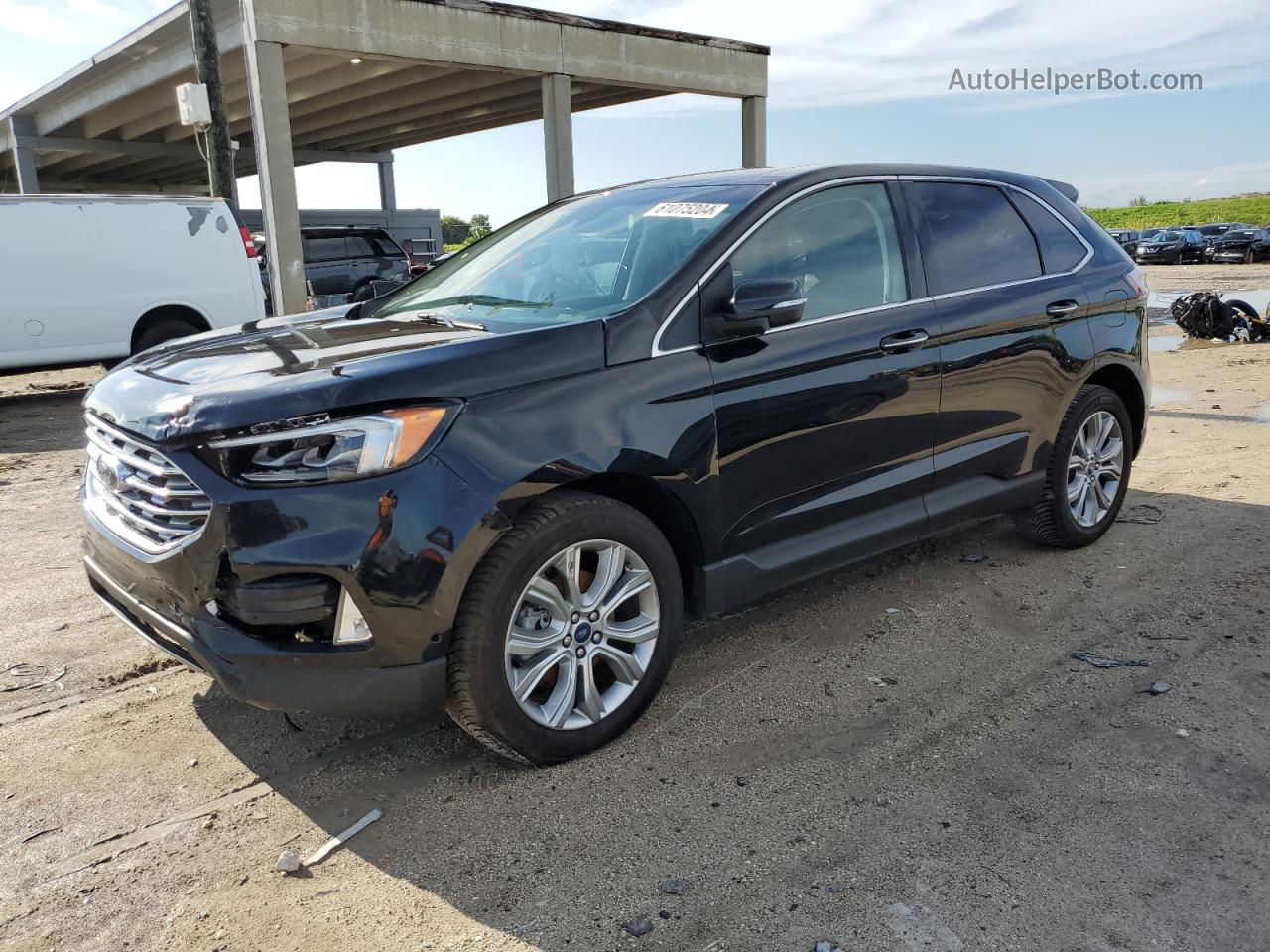 2019 Ford Edge Titanium Black vin: 2FMPK3K95KBB81034