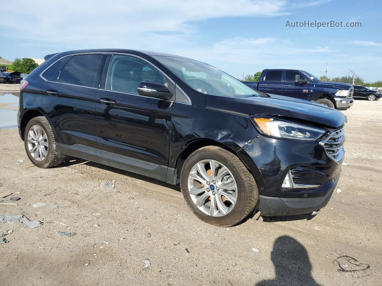 2019 Ford Edge Titanium Black vin: 2FMPK3K95KBB81034