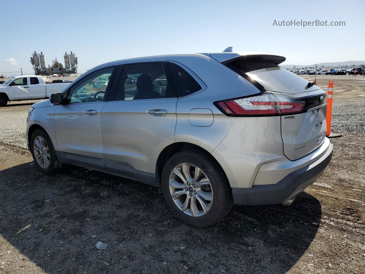 2019 Ford Edge Titanium Silver vin: 2FMPK3K95KBC48778