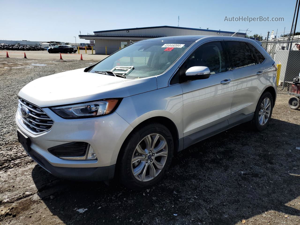 2019 Ford Edge Titanium Silver vin: 2FMPK3K95KBC48778