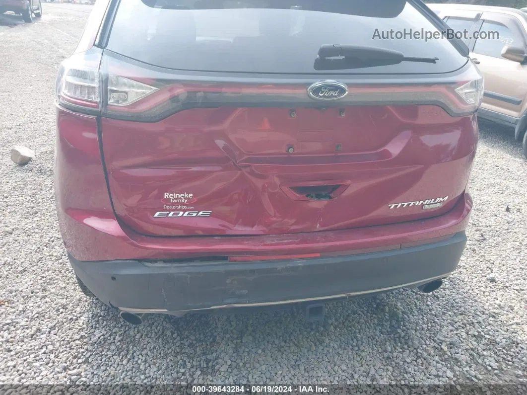 2015 Ford Edge Titanium Красный vin: 2FMPK3K96FBC25905