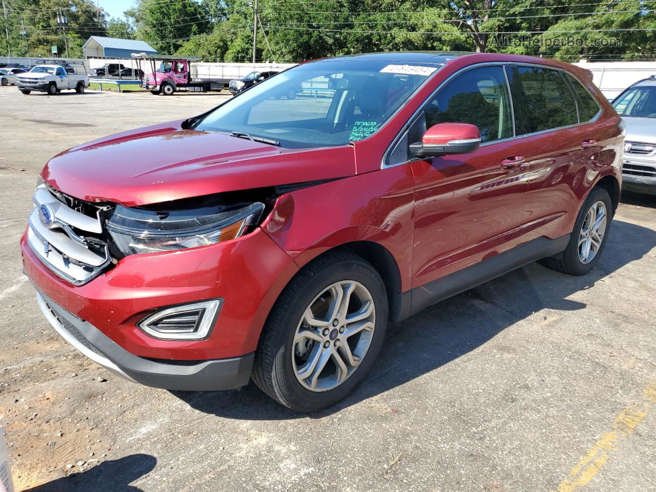 2017 Ford Edge Titanium Red vin: 2FMPK3K96HBB14600